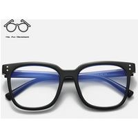 Men's Glasses New Retro Large Frame Glasses Myopia Retro Literary Glasses Frame TR90 Anti Blue Light Glasses Frame Can Be Matched With Myopia