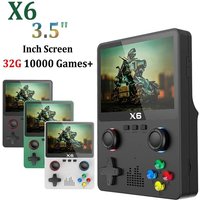 3.5 inch IPS screen X6 smart game console 11 emulators 2000mAh battery built 20000+ retro games best gift players
