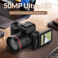 Retro CCD Digital Camera – 4K HD Vlogging Camera For Beginners, Compact Travel & Campus Photography (16MP, 3” LCD, Auto Focus, Lightweight)