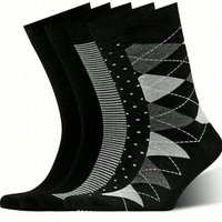 Men's Formal Business Socks, Mid Tube Leather Shoes Socks, Cotton British Style Suit Socks, High Tube Gentleman Long Socks