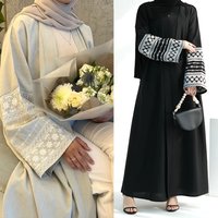 2211 Türkiye Dubai Embroidery Elegant Cardigan Robe Abaya Women’s Dress