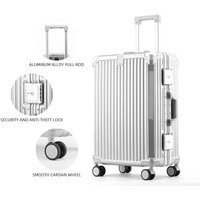 Durable ABS+PC Aluminum Frame Suitcase TSA Lock & 360° Spinner Wheels 20in Carry On 24in & 26in Check Luggage