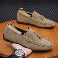 Shoes Style Trendy Shoes Slip On Casual Leather Shoes Tassel Soft Sole Driving Shoes