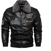 Clothing Leather Jacket Pu Leather Jacket Motorcycle Suit Fleece Leather Jacket Jacket