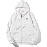 Hipster Fall and Winter Men's Printed Cardigan Zipper Hooded Sweatshirt Jacket Long Sleeve