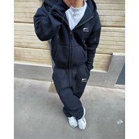New American Retro Washed Long Sleeved Hooded Shirt Loose Casual Trousers Fashionable Japanese Sweater Suit