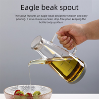 Household Borosilicate Glass Pot Kitchen Large Capacity Food Grade Oil Jar Soy Sauce Vinegar Seasoning Bottle High