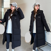Clothing Down Cotton Jacket Autumn Winter Style Large Loose Mid Length Versatile Hooded Cotton Jacket