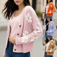 Clothing ins style knitted cardigan jacket loose college style sweater cardigan