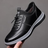Douyin Men's Shoes New Men's Casual Leather Shoes Men's Breathable Shoes Men's Soft Bottom Soft Panel Shoes Driving Shoes Peas Shoes