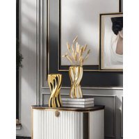 Ceramic High Luxury Art Style Small Waist Vase Suitable Office Decoration Living Room Desktop Atmosphere Beautiful High end Vase Ornaments