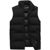 Winter Fashion Vest Warm Sleeveless Stand Collar Jacket Waistcoat Red Gray Blue Cotton Coat