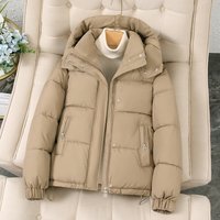 Clothing Winter Trending Puffer Jacket – Lightweight Quilted Coat Short Warm Hooded Jacket Cozy Oversized Fit