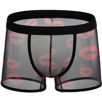 Underwear Sexy Breathable Lips Print Boxer Briefs