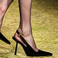 2025 High Heels Thin Heel Patent Leather Sexy Open Toe Backless Fashion Sandals Autumn