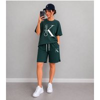 2026 Summer Trendy Brand Round Neck Retro Trendy Short Sleeve Two Piece Set New Sports And Leisure Set