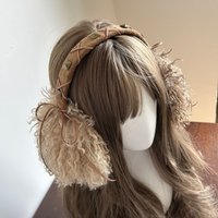 Folding enlarging long plush warmth making face look small warm. furry cushions have wide edge niche