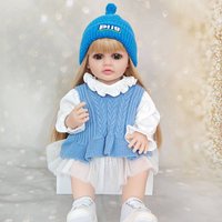55cm Soft Rubber Rebirth Doll Simulation Baby Toy Can Change into a Bathing Companion for Children’s Birthday Gift Doll