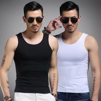 Clothing Vest Elastic Tight Milk Silk Solid Sports Vest Summer Slim Fit Bodybuilding Bottoming Shirt