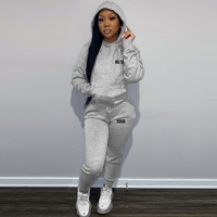 Clothing fleece sweater two piece hoodie casual printed sports cover