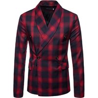 Man's clothing Men's suit Fashion chequered men's suit jacket for men and gentlemen