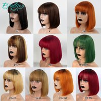 Full mechanism headgear Straight Bob Human Hair With Bang humanhair wigs