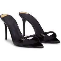 Open Pointed Toe High Heels 2025 Summer Stiletto One Strap Patent Leather Sexy Outdoor Sandals