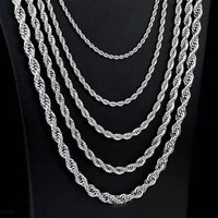 Cross Mirror Dongguan Stainless Twist Necklace Titanium Steel Twisted Rope Accessory Chain