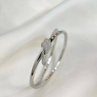 Rope Knot Set Zircon Bracelet Women's Cross Knot Bow Bracelet