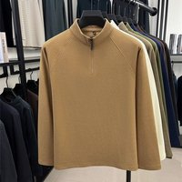 Clothing Thermal Long Sleeve T Shirt Fleece Lined Winter Base Layer Soft Brushed Fabric High Neck Zip Up Sweatshirt Warm Casual Pullover