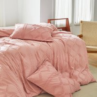 Bedding Cut Flower Geometric Pattern Simple Solid Color Quilt Cover Pillowcase