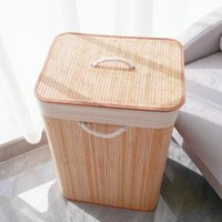 Woven Hotel Household Storage Box Dirty Laundry Foldable Bamboo Basket