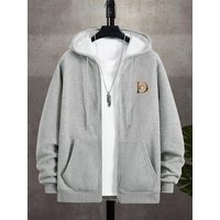 Top Sweatshirt Loose Comfortable Warm Hooded Sweatshirt ClothingMenS Heavyweight Hoodie Full Zip Front Closur
