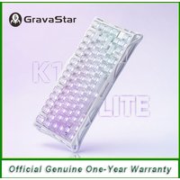 GravaStar K1 LITE Mechanical Transparent Wireless Tri mode Gaming Professional Bluetooth Keyboard Backlit Ke