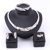 Bridal Gift Nigerian Woman Wedding African Beads Jewelry Set Brand Dubai Crystal Jewellry Wholesale Design