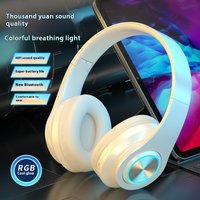 Luminous Bluetooth earphones headphones subwoofer mobile phones wireless sports games gift earphones