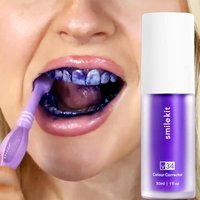 Purple 30ml V34 Whitening Toothpaste Remove Stains Reduce Yellowing Care For Teeth Gums Fresh Breath Brightening Teeth