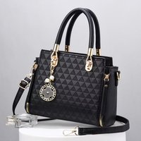 Styling PU Women's Handbag Versatile Fashion Middle-aged Mom Large Capacity Single Shoulder Crossbody Bag