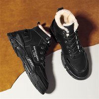 Haute Bottes Martin Hiver Plus Coton Chaud Antidérapant Hommes Workwear Bottes Yinglun Wind Chaussures En Coton