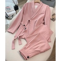 Clothing Spring Autumn Temperament Professional Loose Casual Style Suit Two Piece Suit