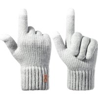 Sports Gloves Skiing Cycling Motorcycle Hiking Touch Screen Gloves Fleece Thick Gloves Wool Knit Warm Touch Screen