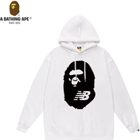 Bathing APE BAPE BAPE&New Balance Joint Style American Retro Ape Head Logo Printed Cotton Hoodie