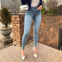 Clothing High Waist Elastic Slim Fit Skinny Jeans