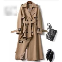 London Meets Seoul – Mid Length Trench Coat Natural Lining Over Knee Coat Spring & Autumn