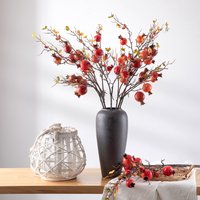 Simulated flower sprigs autumn leaves pomegranate fake flowers plants wedding decoration crafts INS