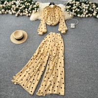 Clothing Casual Suit Sportswear Zipper Short Sleeved Sweatshirt High Waist Slim Denim Stitching Wide Leg Pants