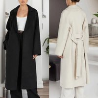 Women's clothing loose fashionable long coat women's knitted cardigan high-end woolen jacket