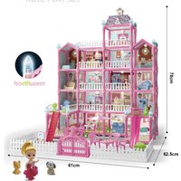 "Glow Dark DIY Princess Castle Building Blocks Toy Set – Creative Playhouse LED Lights Christmas Gift
