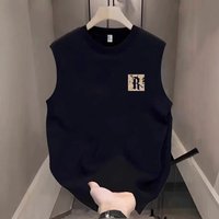 Chinese Style Sleeveless Vest Summer 2025 American High Street Heavyweight Casual Loose Versatile Tank Top White