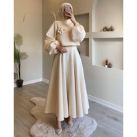 Women's Clothing New Commuting Elegant Temperament Solid Color Suit Button Suit Skirt